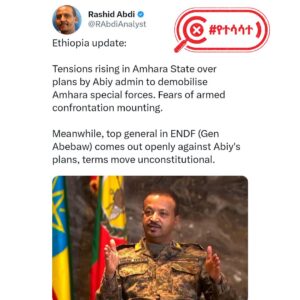 misleading information shared by Rashid Abdi
